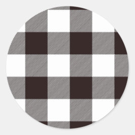 Adesivo Redondo Monograma - Xadrez de música russa