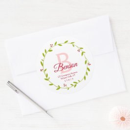 Adesivo Redondo Monogramas Fios de Natal Fios de SVG