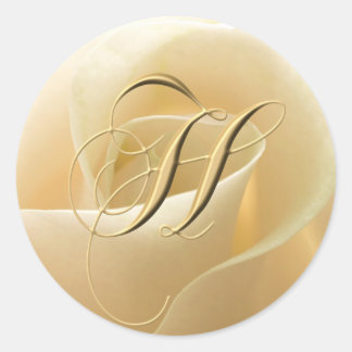 Adesivo Redondo Monogramas Stickers - letra H