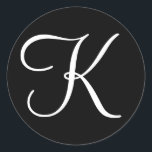 Adesivo Redondo Monogramed Wedding - Letra Invite Envelope Seal<br><div class="desc">Monogramas - Letra Invite Envelope Selos Para Convites</div>