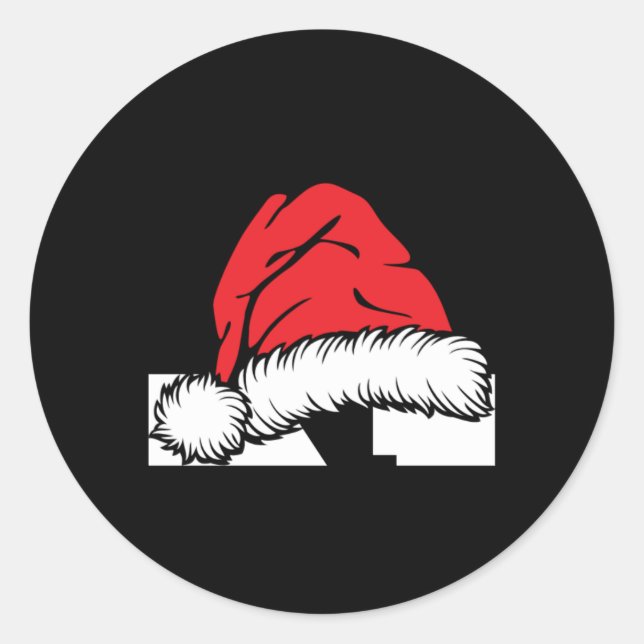 Adesivo Redondo Monogrammed Family Christmas With Name T Shirt  (Frente)