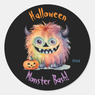 Adesivo Redondo Monster Bash Halloween