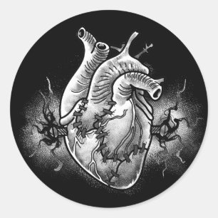 Adesivo Redondo Monster Heart 