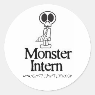 Adesivo Redondo Monster Internks Stickers