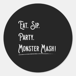 Adesivo Redondo Monster Mash Halloween