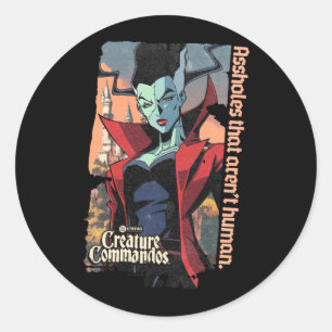 Adesivo Redondo Monster Squad O Desempenho da Noiva