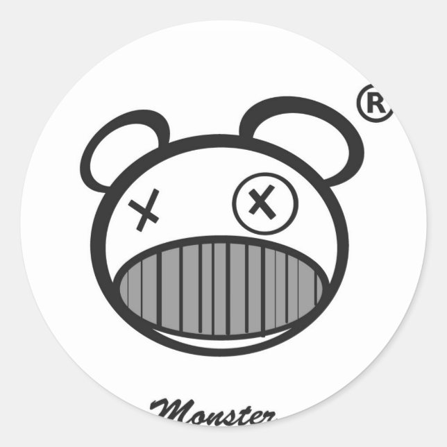Adesivo Redondo Monster Sticker (Frente)