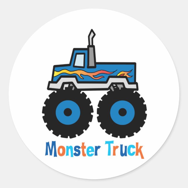 Adesivo Redondo Monster Truck (Frente)