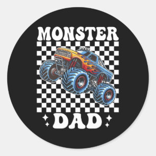 Adesivo Redondo Monster Truck Monster Pai Truck