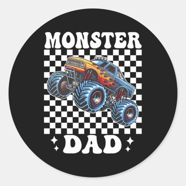 Adesivo Redondo Monster Truck Monster Pai Truck (Frente)