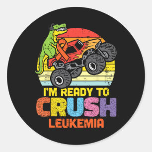 Adesivo Redondo Monster Truck Preparado Para Esmagar A Consciência