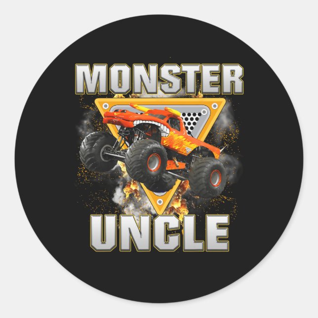 Adesivo Redondo Monster Truck Tio Monster Truck (Frente)