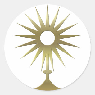 Adesivo Redondo Monstrance eucarístico