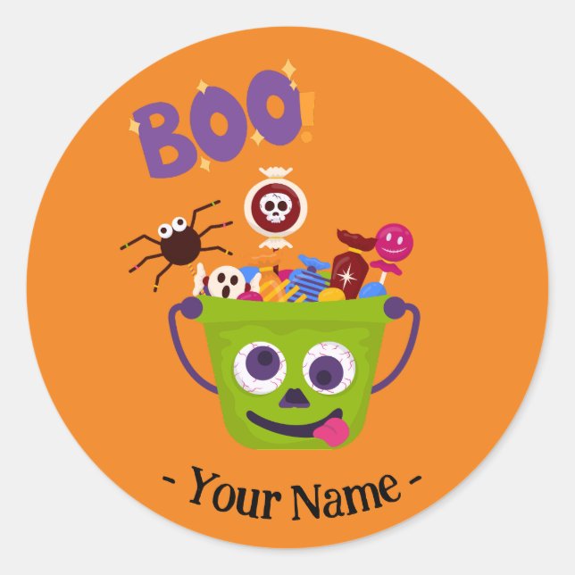 Adesivo Redondo "Monstro Adormecido no Treinamento" (Frente)