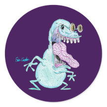monstro alienígena desenho animado azul claro