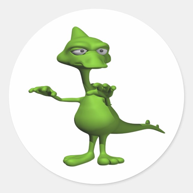 Adesivo Redondo Monstro da Lochness (Frente)