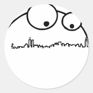 Adesivo Redondo Monstro de NY