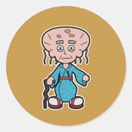 Adesivo Redondo Monstro Idoso Yokai Nurarihyon