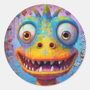 Adesivo Redondo Monstro Mayhem: Belly Ria Bob Sticker