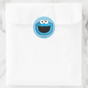 Adesivo Redondo Monstro no Fim desta História   Cookie Monster