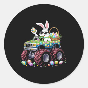 Adesivo Redondo Monstros de Felz pascoa Bunny Monster Alojam Crian