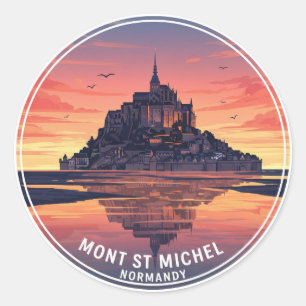 Adesivo Redondo Mont Santo-Michel
