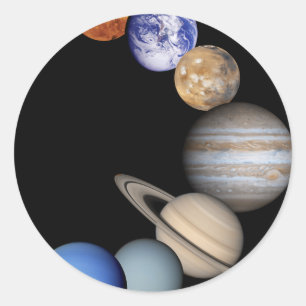 Adesivo Redondo Montagem solar de Sytem