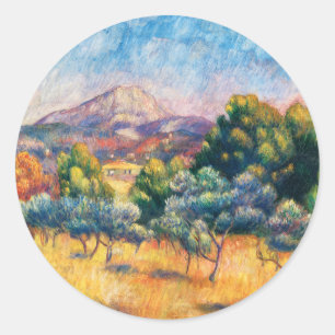 Adesivo Redondo Montagne Sainte-Victoire (Paysage) Renoir