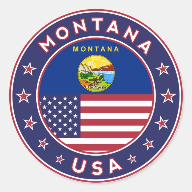 Adesivo Redondo Montana, Montana phone case, Montana sticker, (Frente)