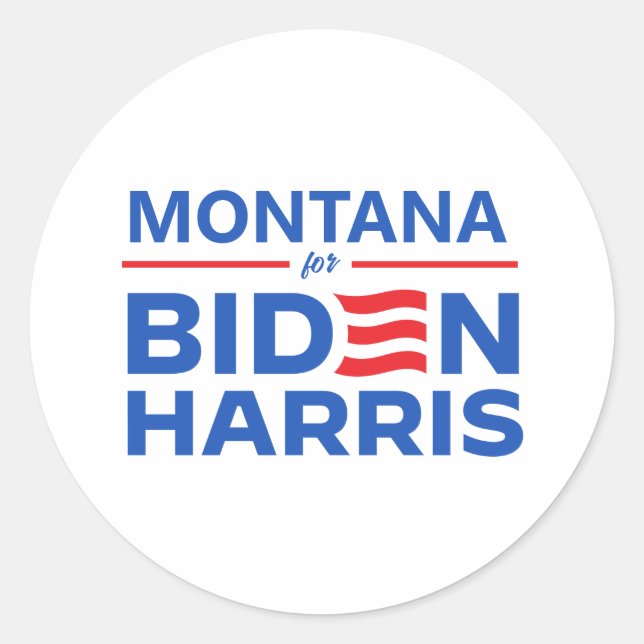 Adesivo Redondo Montana para Biden Harris (Frente)