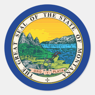 Adesivo Redondo Montanan Seal, Montana