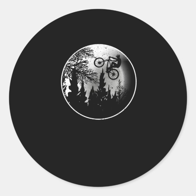 Adesivo Redondo Montanha Bike MTB Moon Descida Ciclismo (Frente)