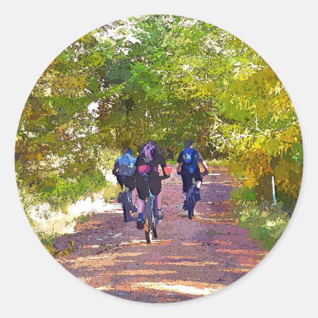 ADESIVO REDONDO MONTANHA BIKING (Frente)