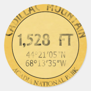 Adesivo Redondo Montanha cadillac