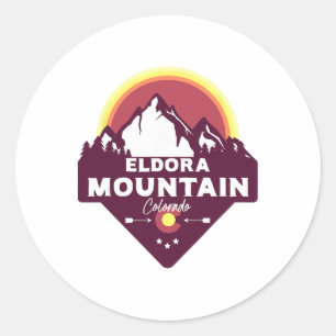 Adesivo Redondo Montanha Eldora Colorado Co Montanhas Rochosas Cam