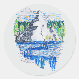 Adesivo Redondo Montanha fresca