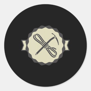 Adesivo Redondo MONTANHA ICON ICON Ice Wall Rock Climber