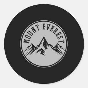 Adesivo Redondo Montanha Monte Everest Caminhada Hiking Alpinista