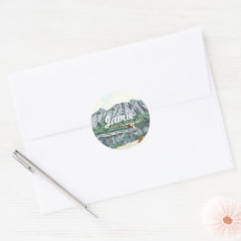 Adesivo Redondo Montanha Personalizada