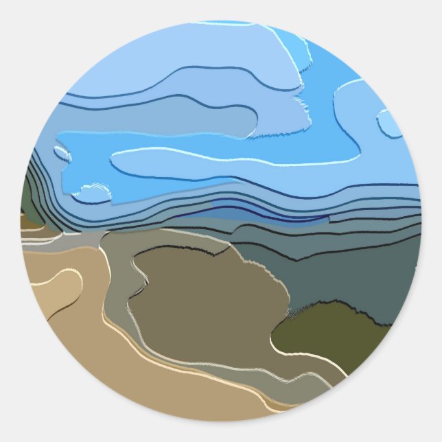 ADESIVO REDONDO MONTANHAS (Frente)