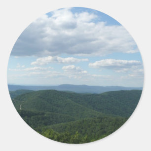 Adesivo Redondo Montanhas Appalachian I Shenandoah