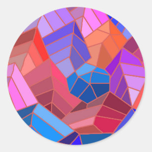 Adesivo Redondo Montanhas de Fantasia Vista do Céu