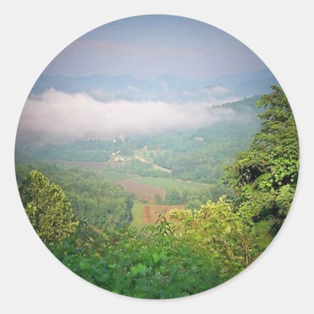 Adesivo Redondo Montanhas do Norte da Geórgia, EUA