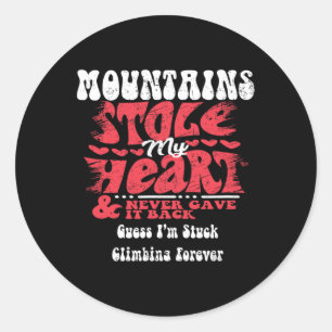 Adesivo Redondo Montanhas roubaram meu coração ~ Dia dos Namorados