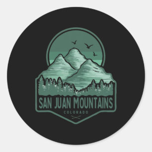 Adesivo Redondo Montanhas San Juan Colorado Caminhada Ao Ar Livre
