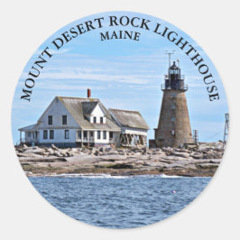 Adesivo Redondo Monte Desert Rock Lighthouse, Maine Round Stickers