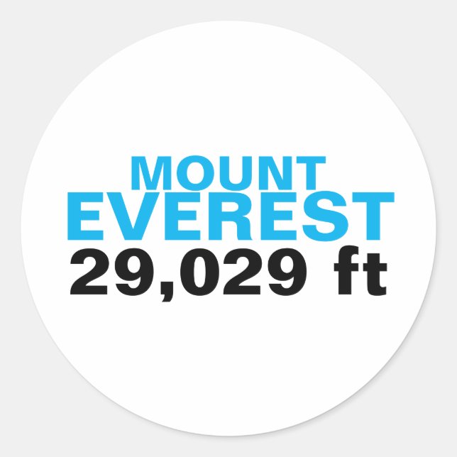 Adesivo Redondo Monte Everest Sticker (Frente)