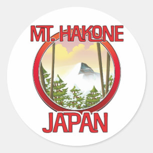 Adesivo Redondo Monte Hakone Japão