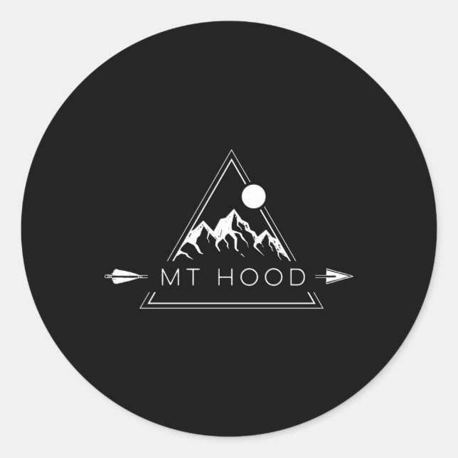Adesivo Redondo Monte Hood Monte Hood Mountain (Frente)