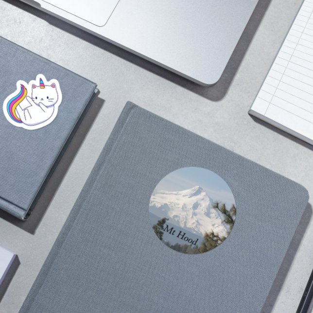 Adesivo Redondo Monte Hood Oregon Foto (In Situ Book)